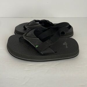 Sanuk Boys Thong Sandals Black 9-10